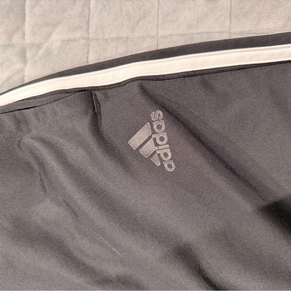 Adidas Black Track Pants with White Side Stripe - Picture 2 of 3